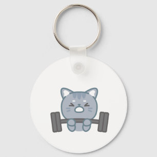 かわいい猫のジム愛好家デザイン 猫ジム愛好家デザイン キーホルダー