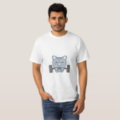 かわいい猫のジム愛好家デザイン | 猫ジム愛好家デザイン Tシャツ (正面フル)