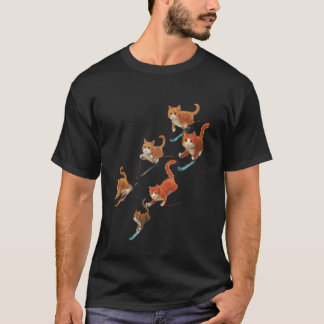 かわいい猫のスキーデザイン - ユーモア Tシャツ