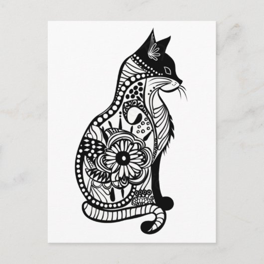 かわいい猫のスケッチII小 ポストカード (正面)