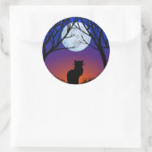 かわいい猫のステッカー ハロウィンねこステッカー ラウンドシール (バッグ)