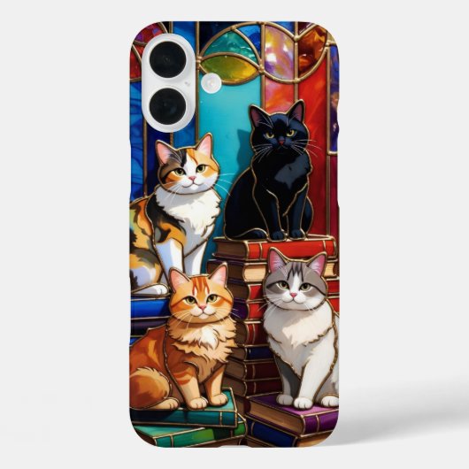 かわいい猫のスマホケース カラフル 猫好き Case-Mate iPhoneケース (裏面)