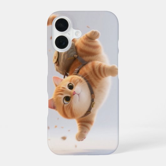 かわいい猫のスマホケース iPhone 16ケース (裏面)