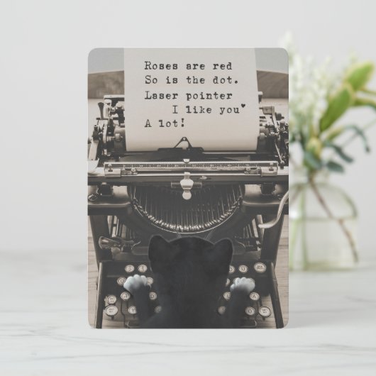 かわいい猫のタイプのバレンタインの詩- シーズンカード (スタンド正面)