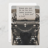 かわいい猫のタイプのバレンタインの詩- シーズンカード (正面/裏面)