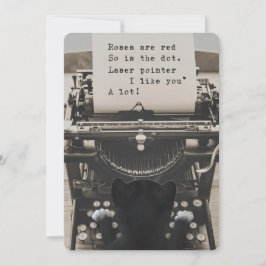 かわいい猫のタイプのバレンタインの詩- シーズンカード