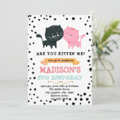 かわいい猫のテーマのパーティの招待状 招待状 (スタンド正面)