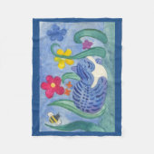 かわいい猫のデザインのフリースブランケット フリースブランケット (正面)