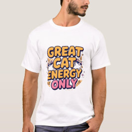 かわいい猫のデザイン グレートキャットエナジー Tシャツ
