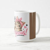 かわいい猫のデザイン コーヒーマグカップ (正面右)