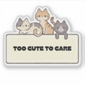 かわいい猫のデザイン シール (正面)