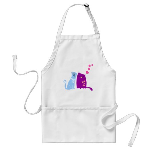 かわいい猫のデザイン スタンダードエプロン (正面)