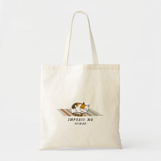 かわいい猫のデザイン トートバッグ (正面)