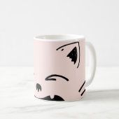 かわいい猫のデザイン | 愛らしい猫のイラスト コーヒーマグカップ (正面右)