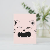 かわいい猫のデザイン | 愛らしい猫のイラスト ポストカード (スタンド正面)