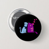かわいい猫のデザイン 缶バッジ (正面&裏面)