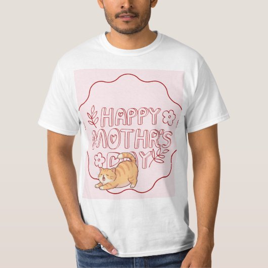 かわいい猫のデザインTシャツ Tシャツ (正面)