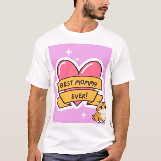 かわいい猫のデザインTシャツ Tシャツ (正面)