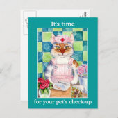 かわいい猫のナースの獣医のアポイントメントのメモ ポストカード (正面/裏面)