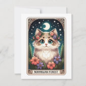 かわいい猫のノートカード ノートカード (正面)