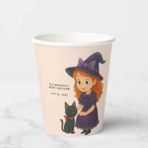かわいい猫のハロウィン女の子のベビーシャワー 紙コップ