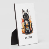 かわいい猫のハロウィン フォトプラーク (側面)