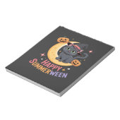 かわいい猫のハロウィンTシャツ ノートパッド (回転)