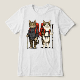 かわいい猫のバックパッカー ハイキング トライブレンドTシャツ
