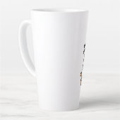 かわいい猫のバブルティー カフェラテマグ (左アングル)