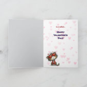 かわいい猫のバレンタインカード シーズンカード (内部)