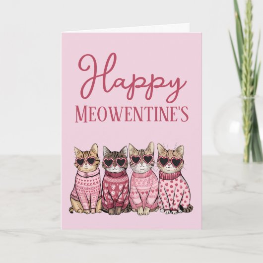 かわいい猫のバレンタインカード シーズンカード (正面)