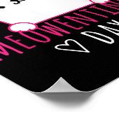 かわいい猫のバレンタインデーシャツ 女の子用 キティ名言 ポスター (角)