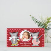 かわいい猫のバレンタインデー シーズンカード (スタンド正面)