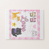 かわいい猫のパズル ジグソーパズル (横)