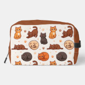 かわいい猫のパターンのカスタムモノグラムの名前の子供たち ドップキット (裏面)
