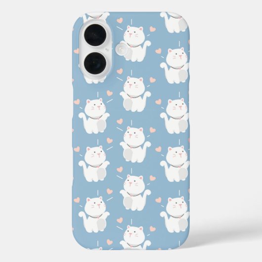 かわいい猫のパターンデザイン Case-Mate iPhoneケース (裏面)