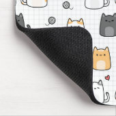 かわいい猫のパターンマウスパッド マウスパッド (コーナー)