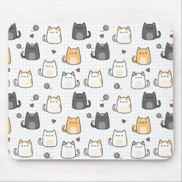 かわいい猫のパターンマウスパッド マウスパッド