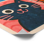 かわいい猫のパネルコラージュ壁アートポスター印刷 ポスター (角)