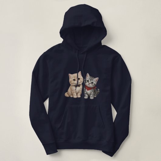 かわいい猫のパーカー | 猫好きへのギフト パーカ (デザイン正面)
