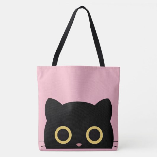 かわいい猫のパーズのぞきトート トートバッグ (正面)