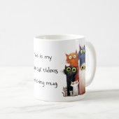 かわいい猫のビデオを見る コーヒーマグカップ (正面右)