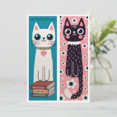 かわいい猫のブックマークテンプレート シーズンカード (スタンド正面)