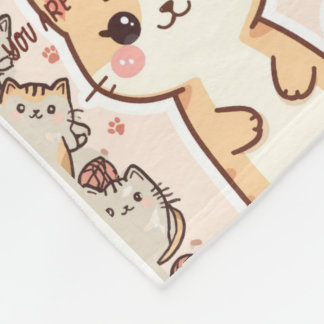 かわいい猫のブランケット - 猫好きへのギフト フリースブランケット