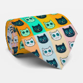 かわいい猫のプレゼント猫好き ネクタイ (ロール)