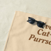 かわいい猫のプンにネームタオルをビーチ ビーチタオル (インサイチュ)