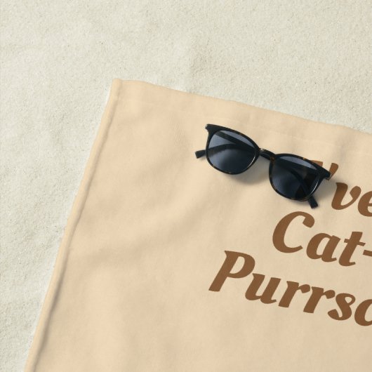 かわいい猫のプンにネームタオルをビーチ ビーチタオル (インサイチュ)