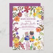 かわいい猫のベビーシャワー招待状 招待状 (正面/裏面)