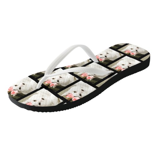 かわいい猫のペカスタムット写真 ビーチサンダル (アングル)