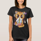 かわいい猫のボバティー Tシャツ (正面)